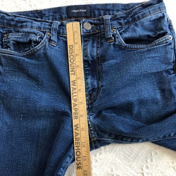 J.Crew Dark Wash Slim Straight Jeans W30 L30 Mide Rise Stretch Quiet Luxury - Picture 10 of 11